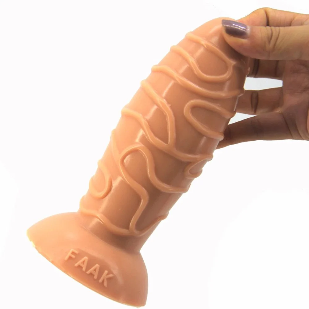 20cm 4.7cm Deep Texture Juguetes Sexuales Sexual Toys Rubber Penis Dildo Ball Shape Anal Plug for Men