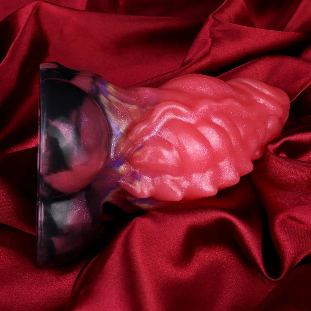 Chiron Sucker Dildo Three Sizes of Fish Bone Pattern Can Be Used As Anal Plugs Multi-purpose Silicone Adult Toys