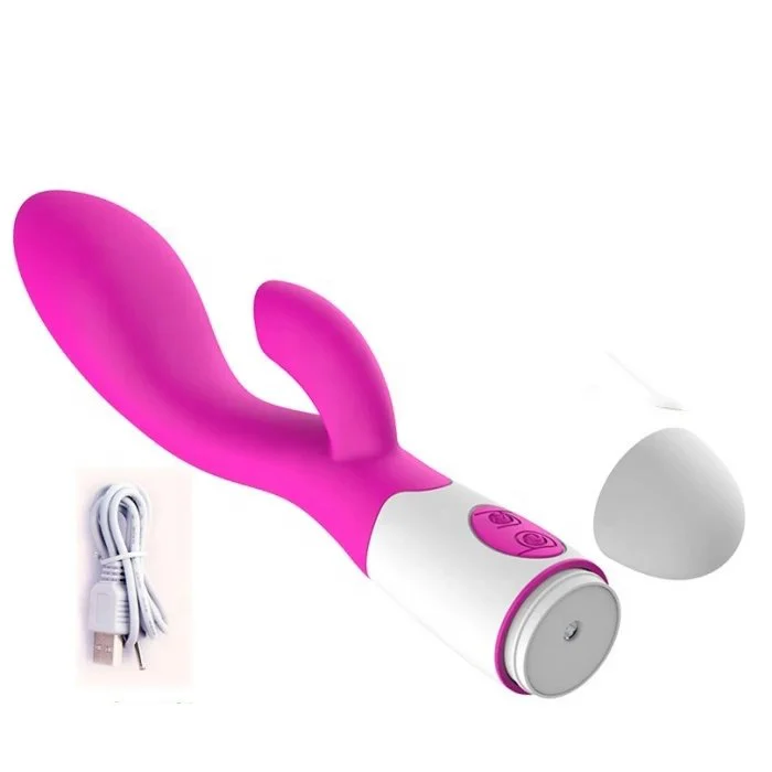 G-Spot Rabbit Vibrator with AV Stick Women's Sex Toys for Vaginal Nipple Clitoris Stimulation Dildo Massager