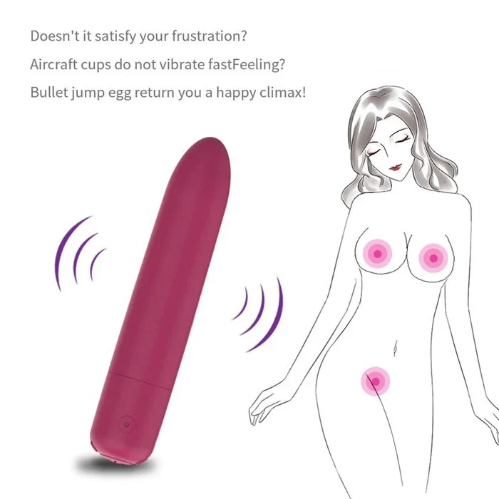 Mini Bullet Vibrator-USB-Rechargeable with 10 Vibration Frequencies-Sexual Toy