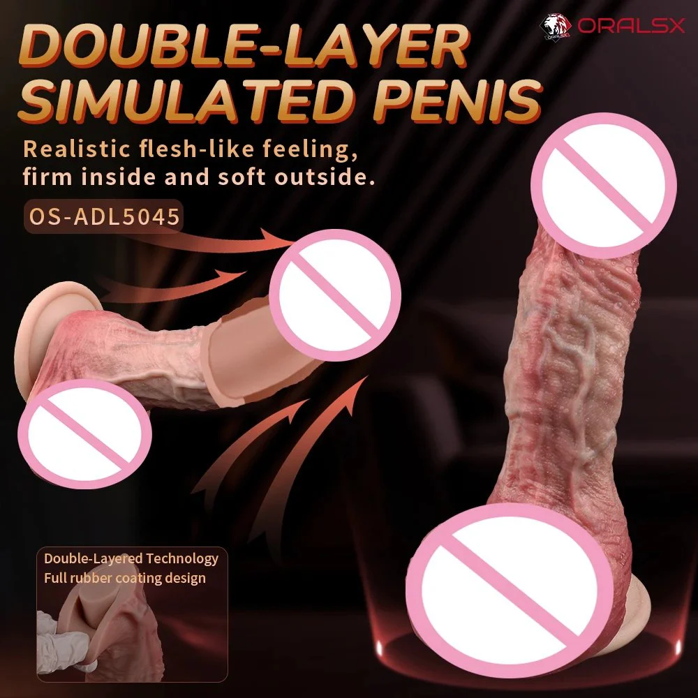 Small Double-layered Skin-colored Dildo 3D Precision Modeling Realistic Texture Adult Sex Toy with Suction Cup