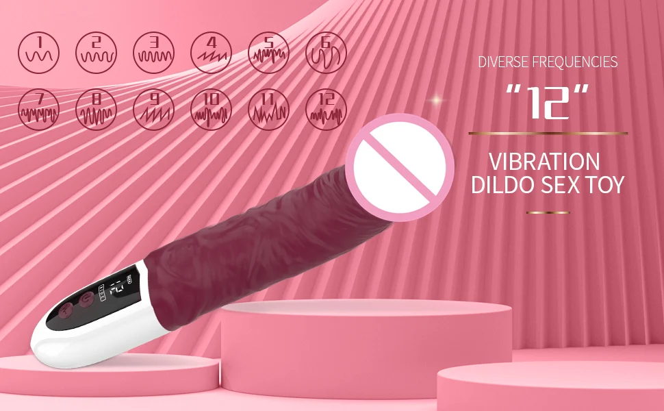 Gelance LCD Screen Vibrator 12 Vibration Modes Dildo Sex Toys for Woman Adult Toys Dildo Vibrator for Women