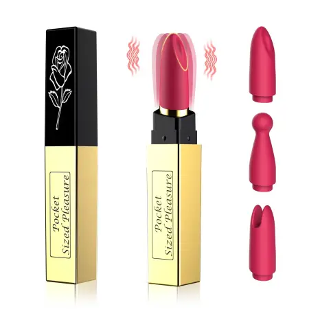 Lipstick Vibrator-Discreet Bullet Clitoral Stimulator with G-Spot Massage USB Rechargeable Mini Adult Toy for Women