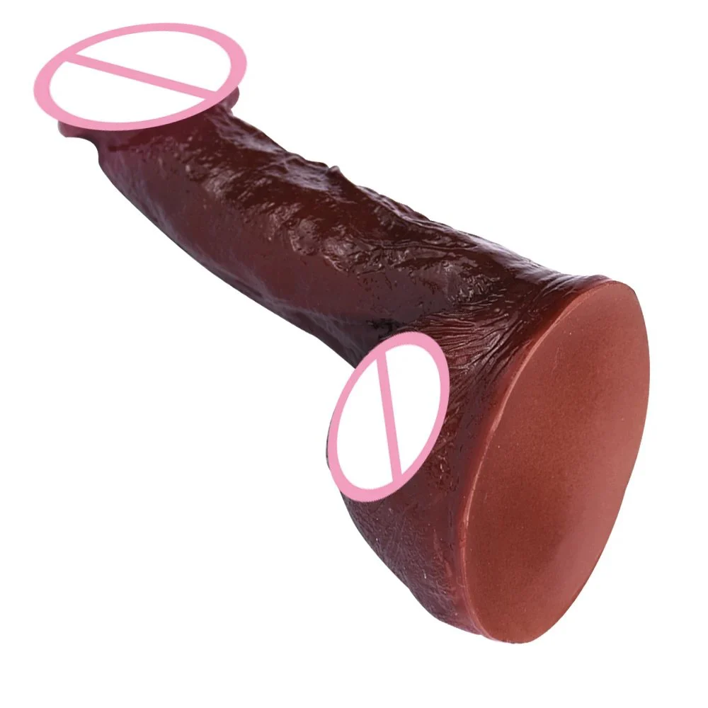 Congo Color Soft Realistic Penis Silicone Dildo Anal Plug Masturbation Tool Sex Toy for Women