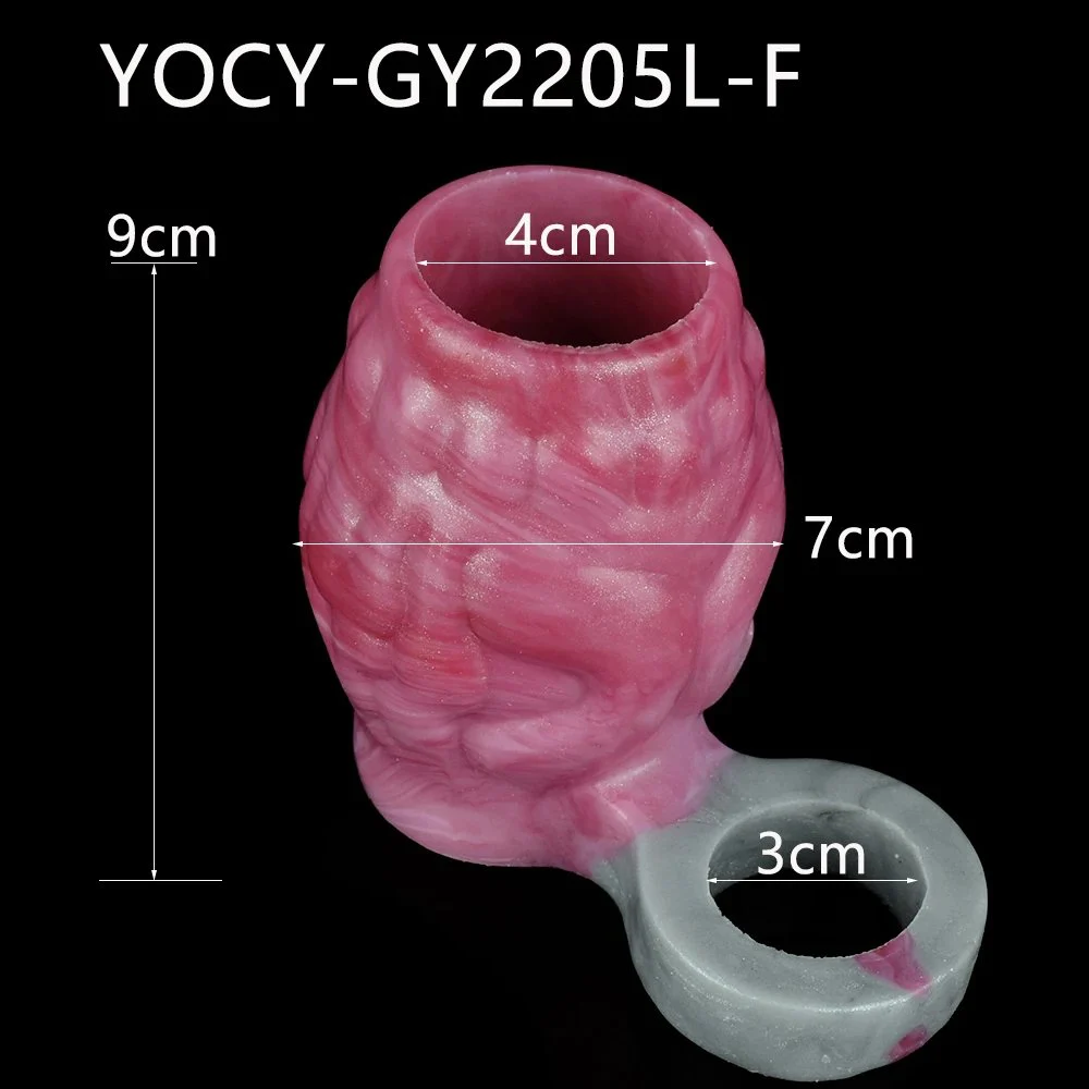 Penis Sleeve Extender Wolf Knot Flexible Silicone Penis Sleeve Knot Dildo for Men