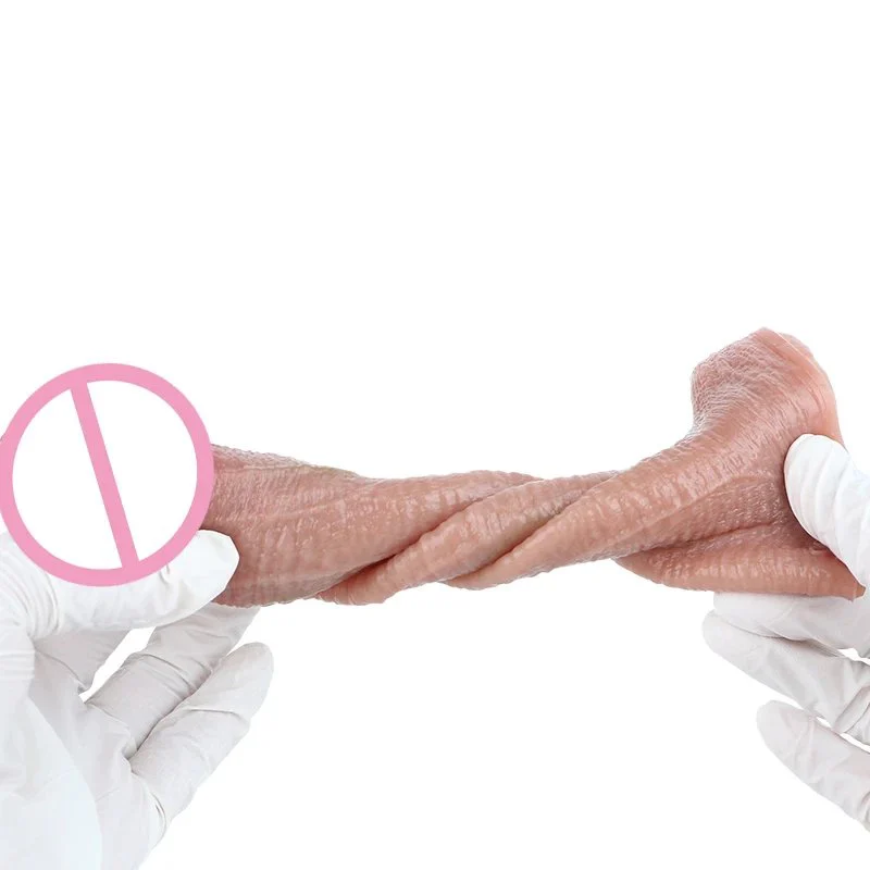 Realistic Penis Sleeve Extender Silicone Lifelike Cock Ring Sheath for Men Delay Ejaculation Reusable Condom Sex
