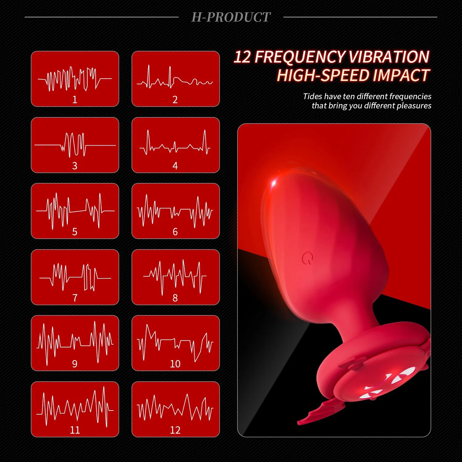 Demon Remote Anal Plug Silicone Anal Plug With Light Female Butt Plug Anal Bead Toys for Male Men Women Colorful Light