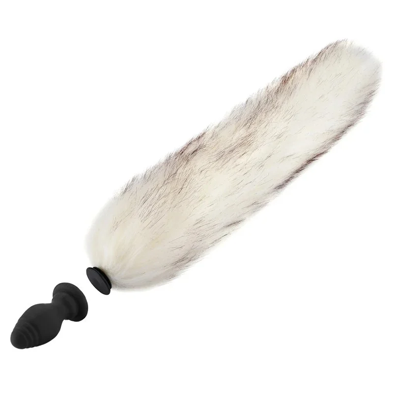 Electro Anal Plug Sex Toys Silicone Remote Control Anal Plug Fox Tail