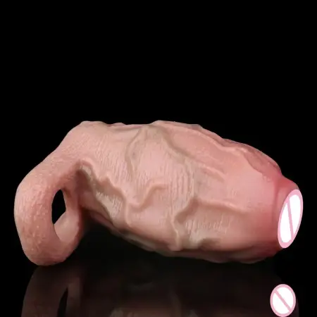 Real Texture Penis Enlargement Sleeve for Men Adult Erotic Goods Hombre Cock Delay Ejaculatio Condoms