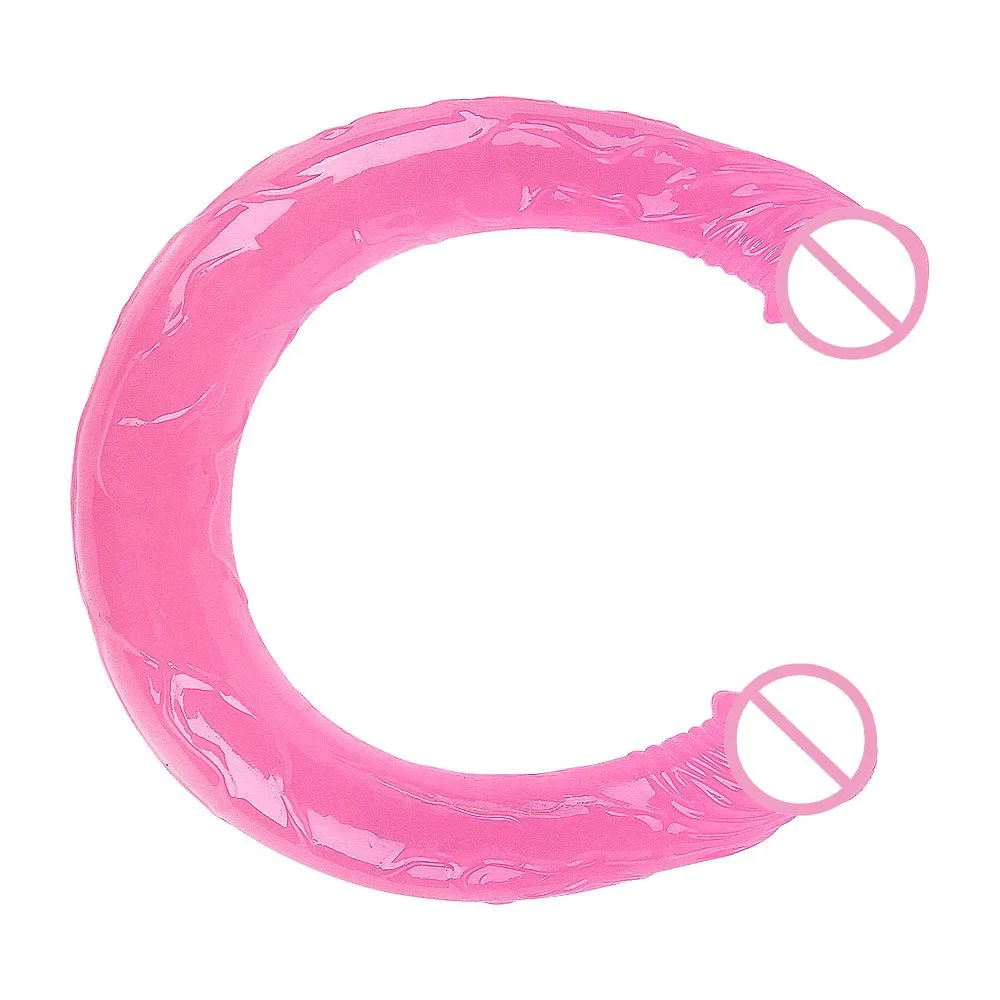 17.3 Inch Soft Silicone Realistic Dildo Strapless Double-Ended Huge Dildo for Women for Lesbian Sex Toys