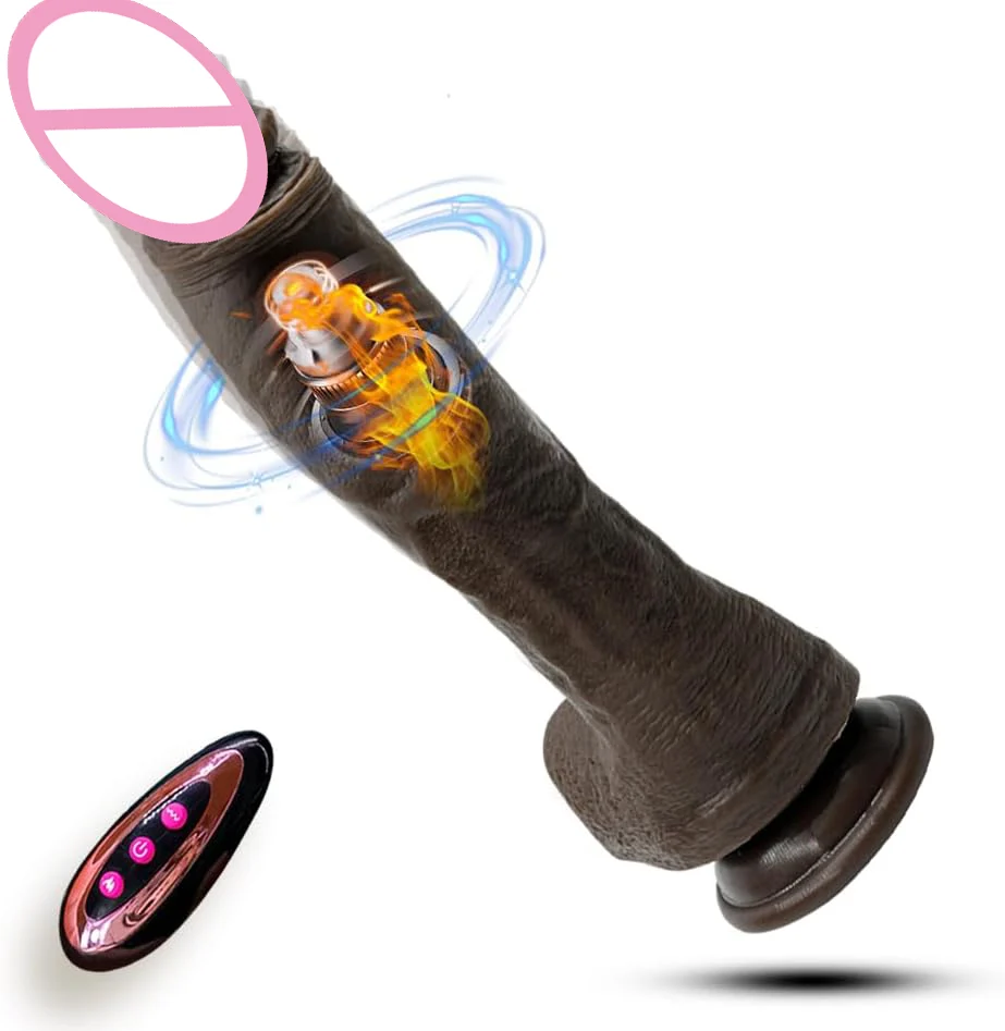 Realistic Big Dildo Vibrator Heating Function Remote Control G-Spot Stimulator Silicone Thrusting Vibrating XXL Dildo for Women