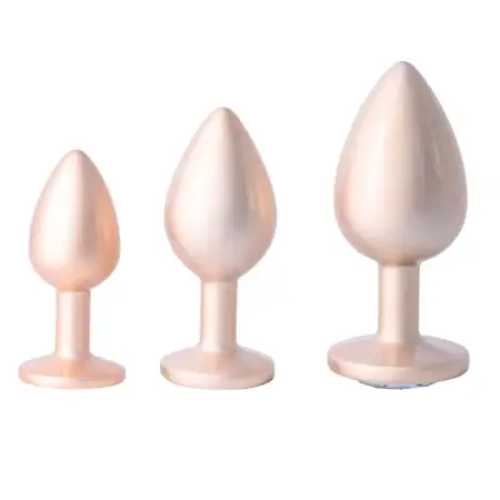 Fashionable Aluminium Alloy Butt Plug Men and Women's Adult Anal Sex Toys with Heart Crystal Various Colors