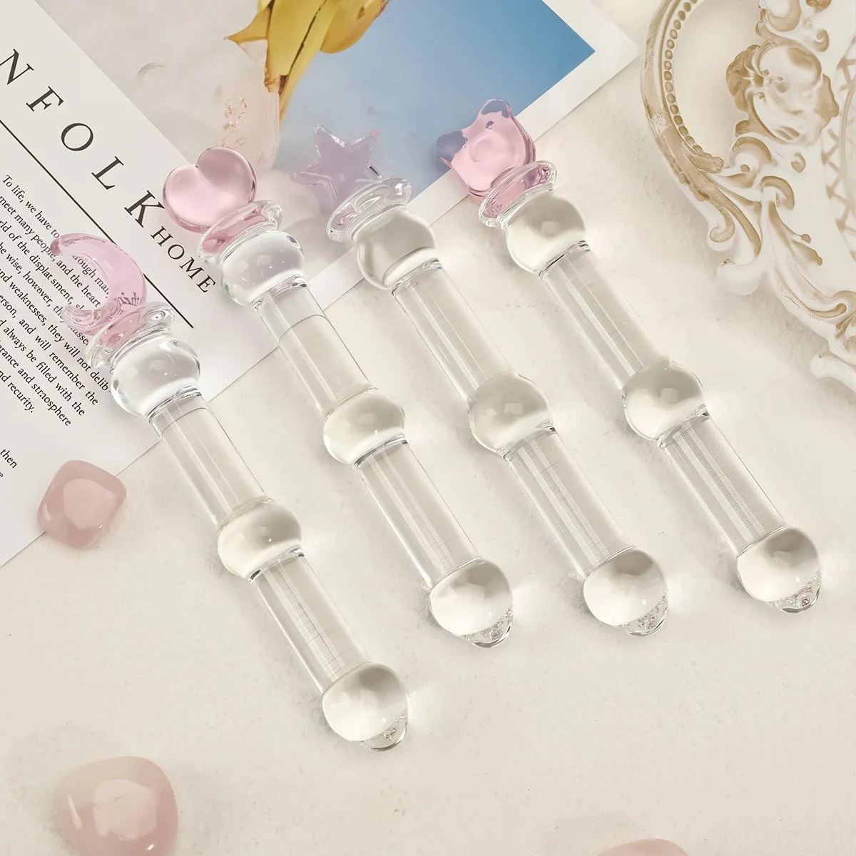 Female Masturbation Dildo Glass Multi Style Adult Toy Female Masturbation Anal Plug Female Sexual Products Dildo