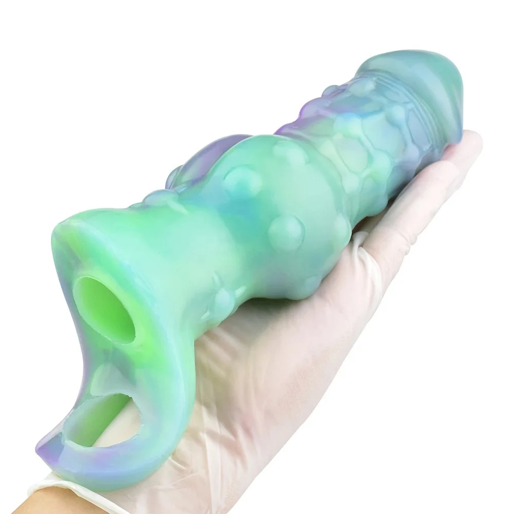 Silicone Animal Knot Enlargement Extender Condoms for Men Super Soft Delay Ejaculation Male Reusable Penis