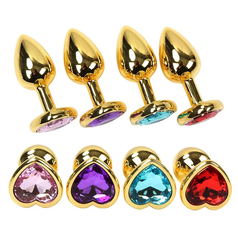 Heart Shape Metal Anal Plug Smooth Safe Adult Toy for Women Romantic Intimate Accessories Couple Flirting Play Props