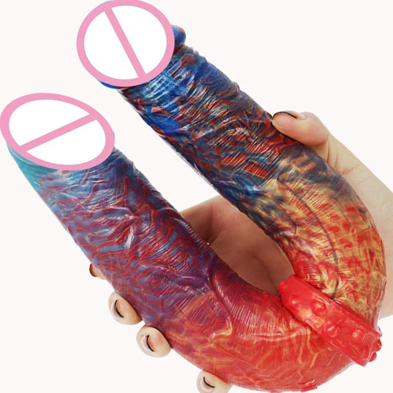 36cm Rubber Rod Huge Size Streamer Color Penis Dildo Sex Device Adults Game Machine