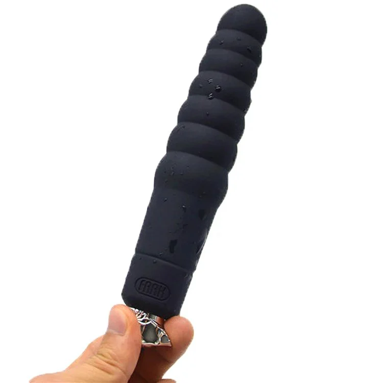 17cm Huge Butt Plug Pleasure Toys for Women Ribbed Silicone Anal Plug Butt 6.69 Inch Rechargeable Vibrating Long Dildo Anal