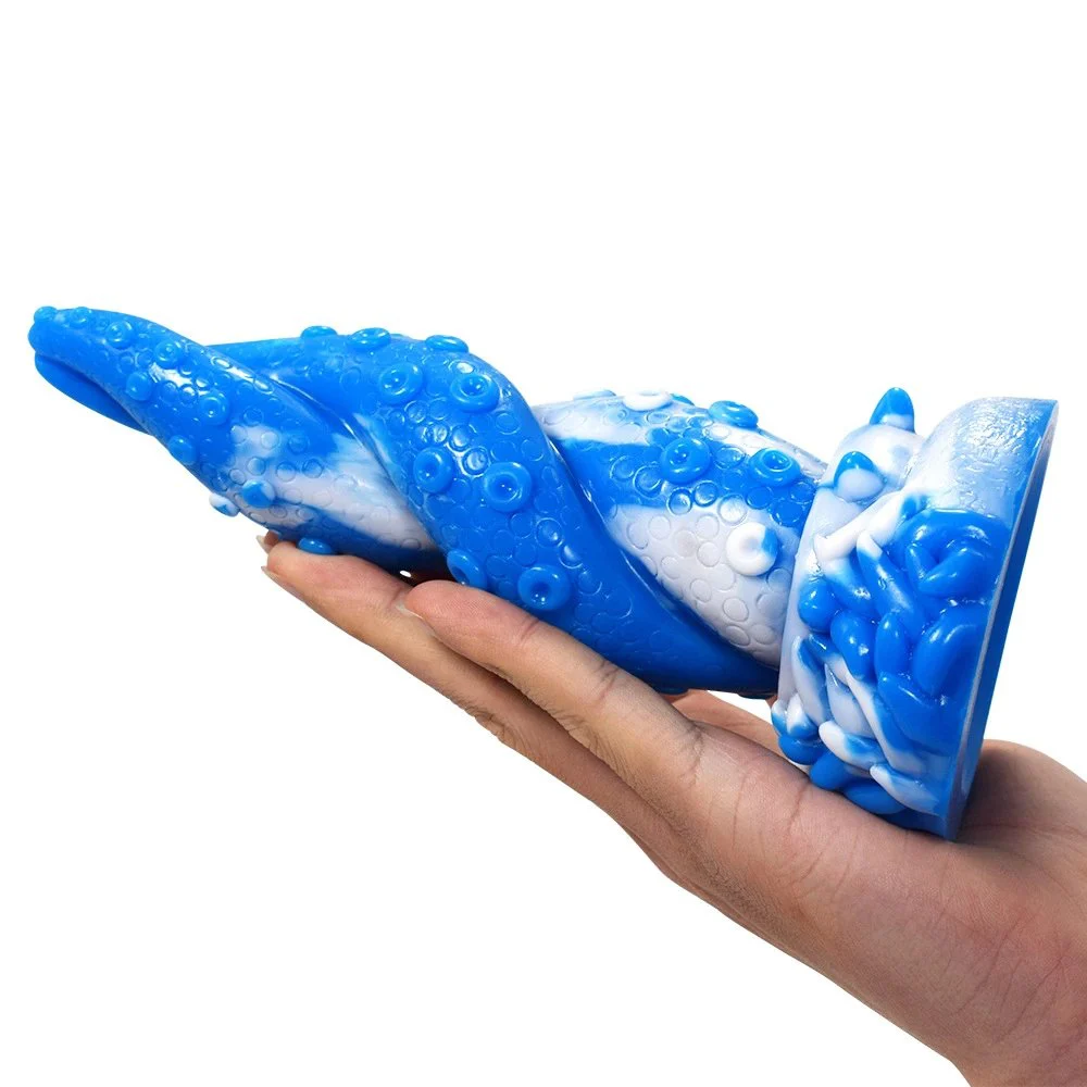 19cm Animal Products Anal Plug High Quality Liquid Silicone Tentacle Dildo with Suction Cup