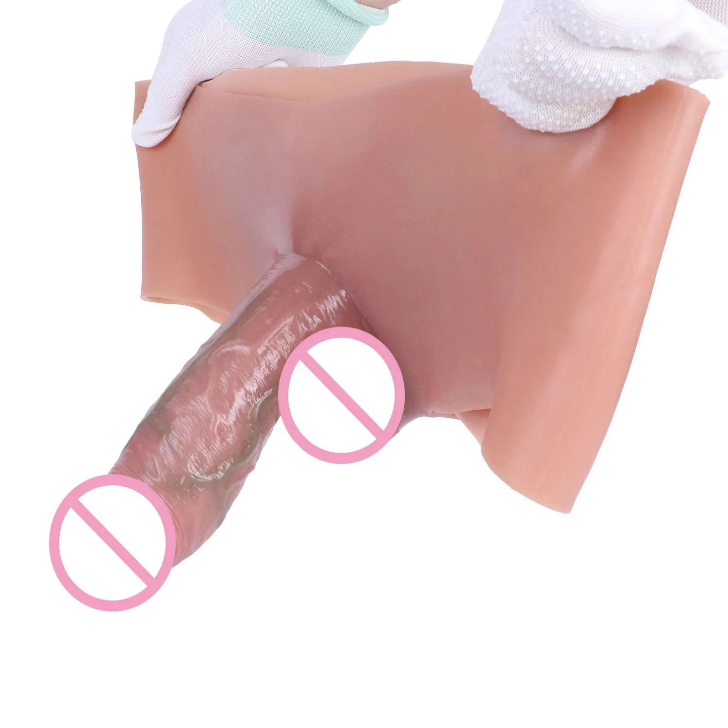 Realistic Hollow Silicone Dildo Strap on Panties for Male Silicone Penis Pants