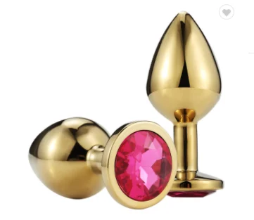 Gold Metal Plug Anal Couple Games Anal Adult Product Sex Toys