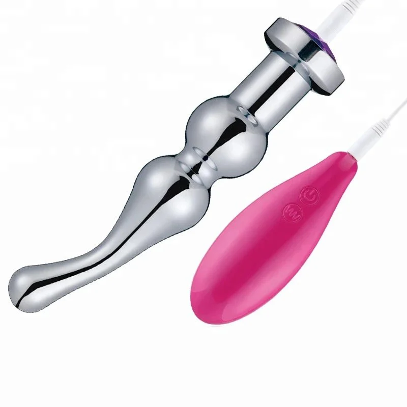 Metal Unisex 7 Frequency Anal Sex Remote Control Butt Plug Vibrator