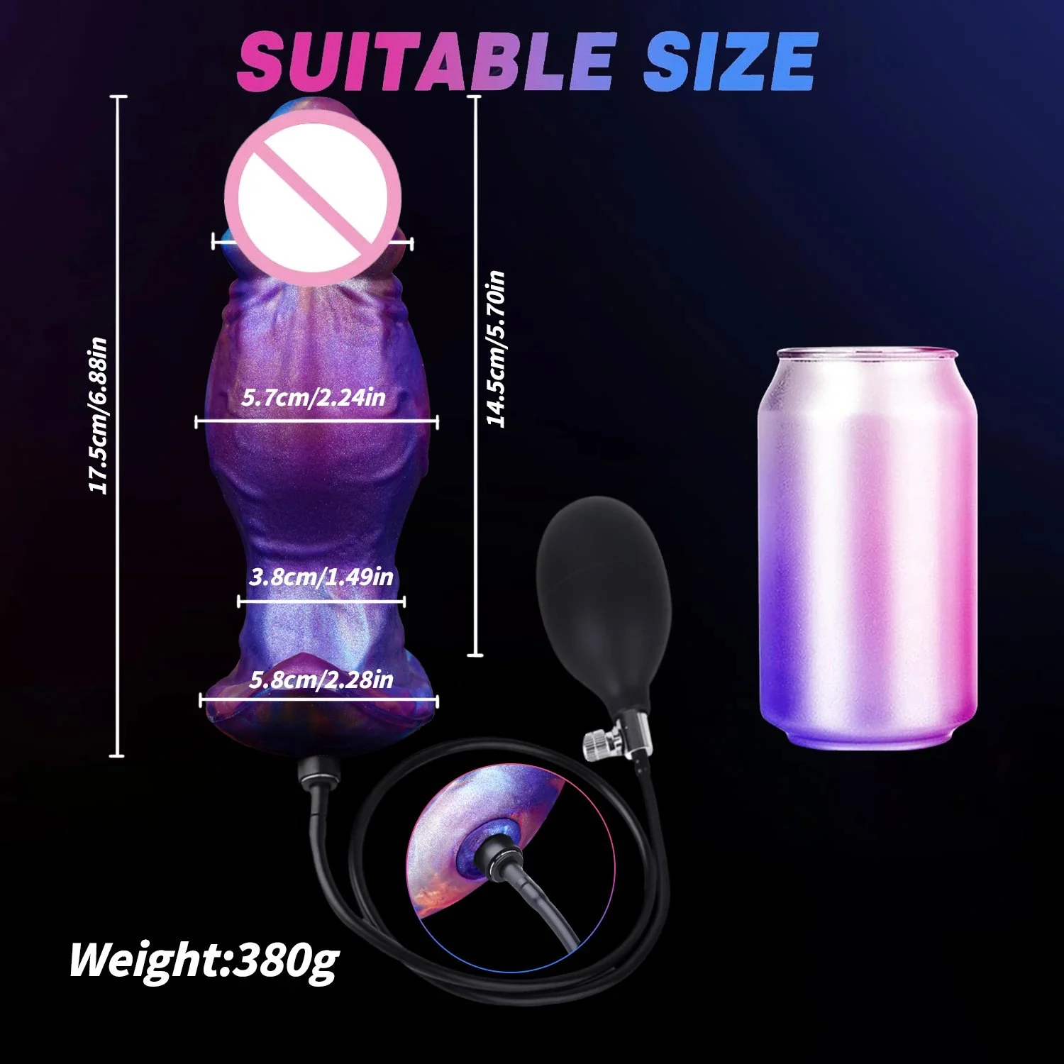 Fantasy Monster Alien Anal Dildo Inflatable Butt Plug T-Shape Base Huge Silicone Prostate Toy Expanding Anal Fun Safe Gelances