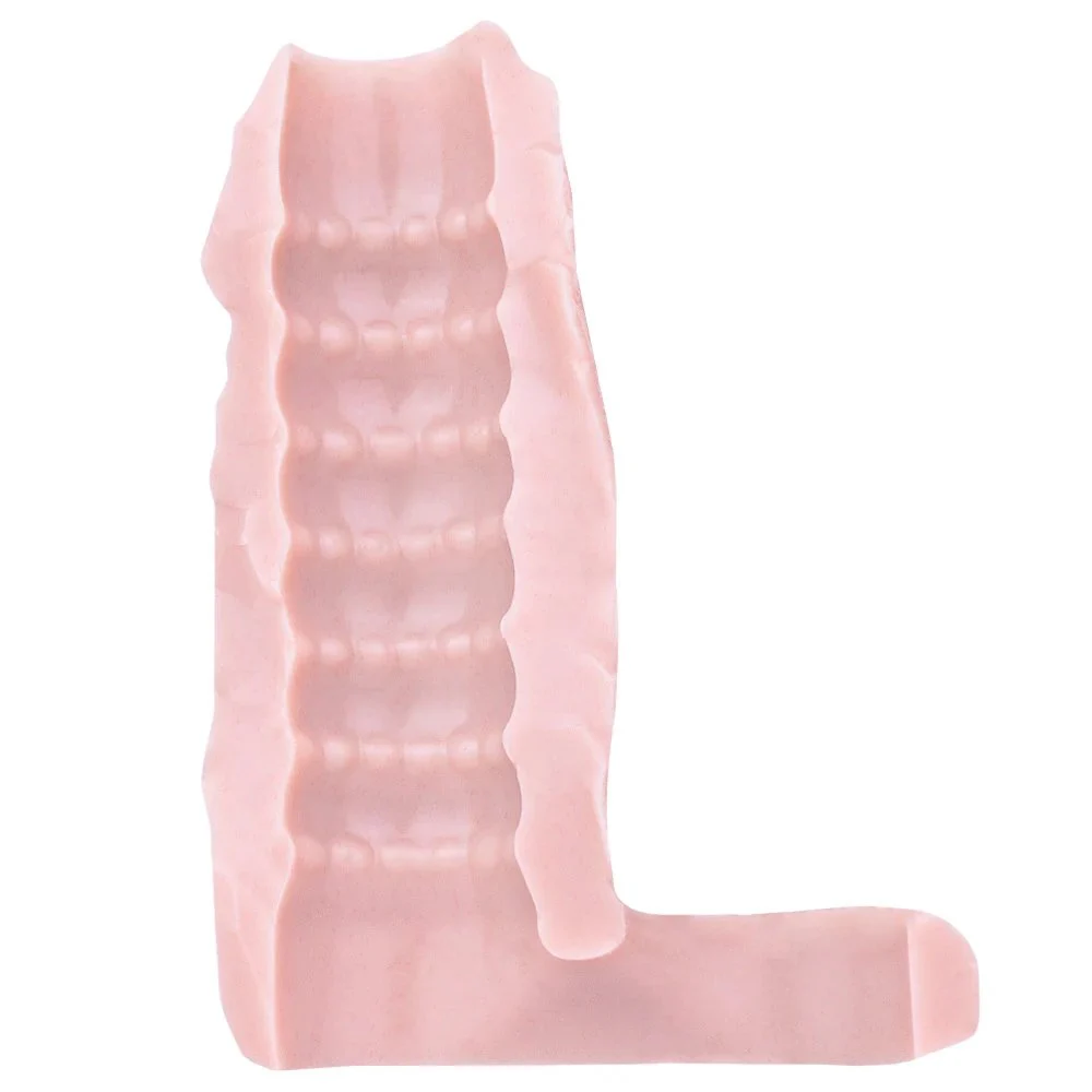 Realistic Hollow Dildo Open-ended Penis Sleeve Ring Size S M Silicone Dildo Sheath Ring Cock Enlargement Sex Toys for Men