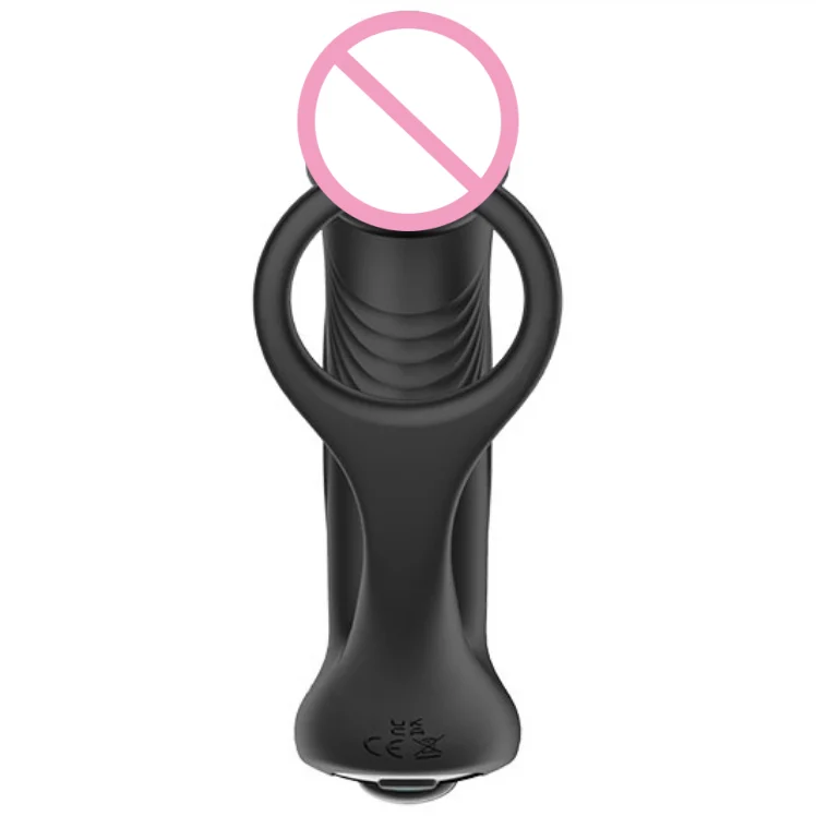 Male G-point Remote Control Backyard Massager Silicone Anal Plug Toy Vibration Lock Sperm Ring Prostate Massager