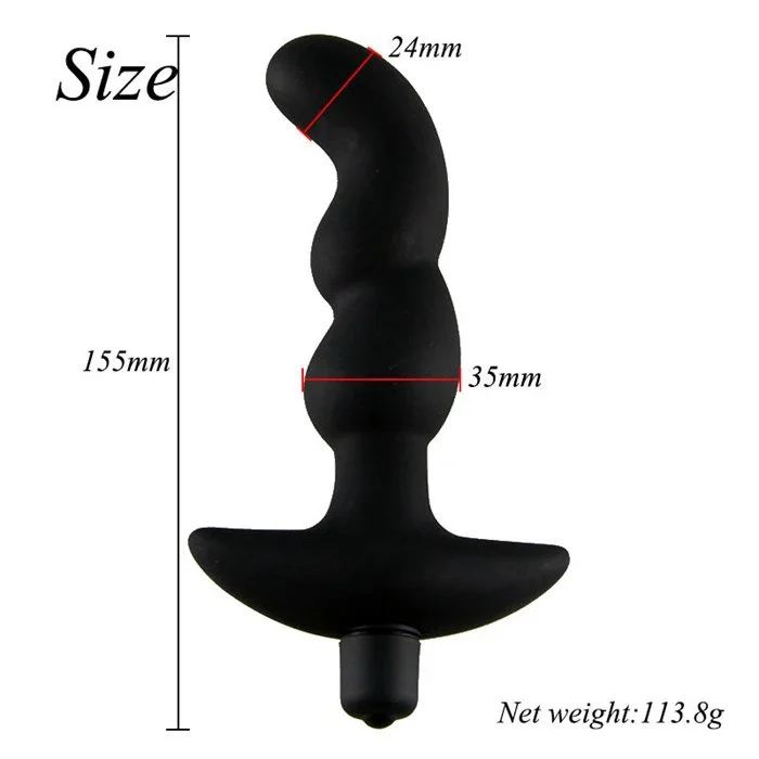 Male Female Vibrating Butt Plug Prostate Massage Bullet Vibrator