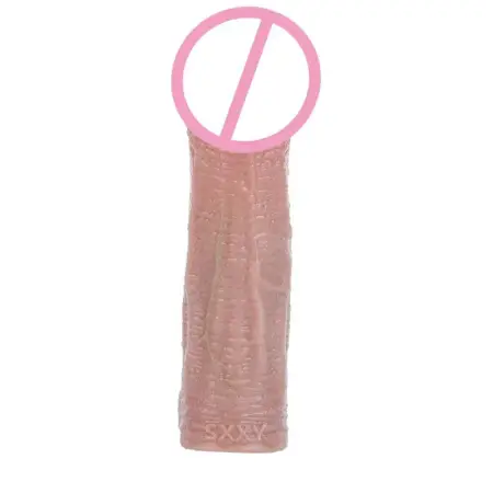 Reusable Penis Sleeve with Cock Ring,Open-Ended Ultra-Soft Silicone Cock Sleeve Penis Enlarger for Couple Men Adult Sex Toy