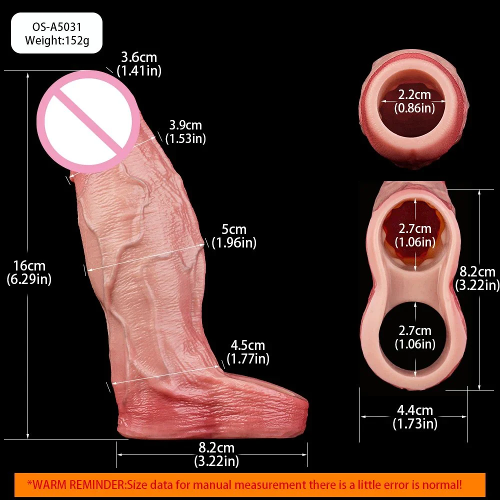 Realistic Skin Color Male Dildo Penis Sleeve Men's Intimacy Toys Large Size Real Feel Sex Toys