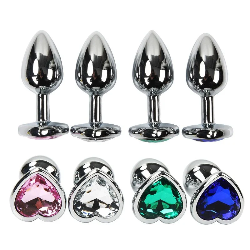 Heart Shape Metal Anal Plug Smooth Safe Adult Toy for Women Romantic Intimate Accessories Couple Flirting Play Props