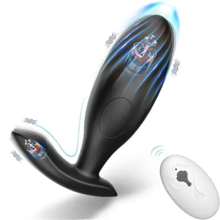Silicone Anal Sex Toy Clitoral G-Spot Vibrating Butt Plug and G-Spot Stimulator for Adults Training for Men Women
