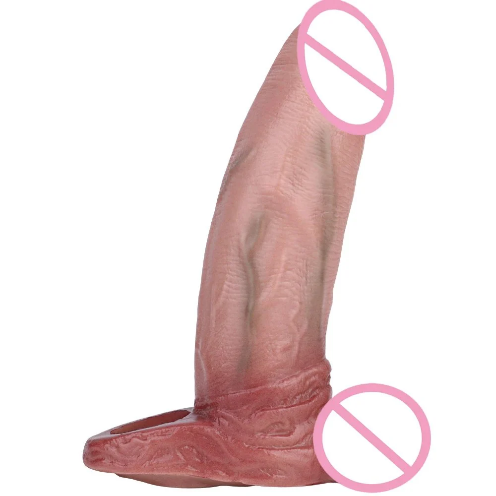 Reusable Realistic Silicone Penis Sleeve Cock Sleeve Extender Penis Ring 6.9 Inch Ultra-Soft Pennis Extender for Couples Sex Toy