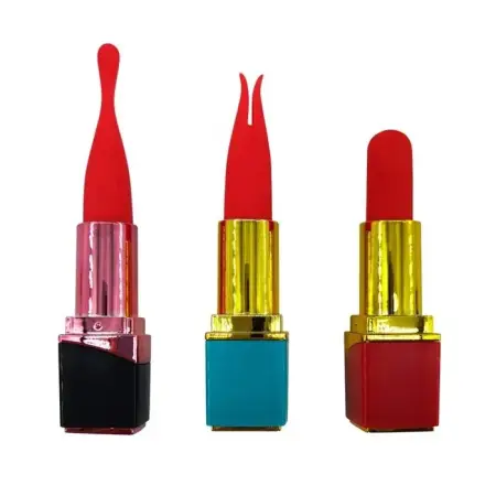Mini Rose Lipstick Vibrator for Women USB Powered Clitoral Stimulating Toys Dual Use As Vaginal & Nipple Vibrator