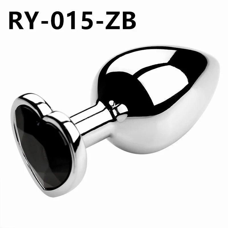 Heart-Shaped Metal Butt Plug Wearable Anal Dilator for Foreplay & Adult Pleasure