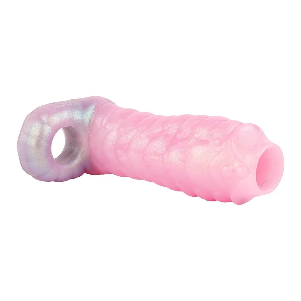 Soft Silicone Fury Dragon Penis Sleeve Hollow Wearable Penis Enlargement Sleeve Delayed Ejaculation Couples Sex Toys