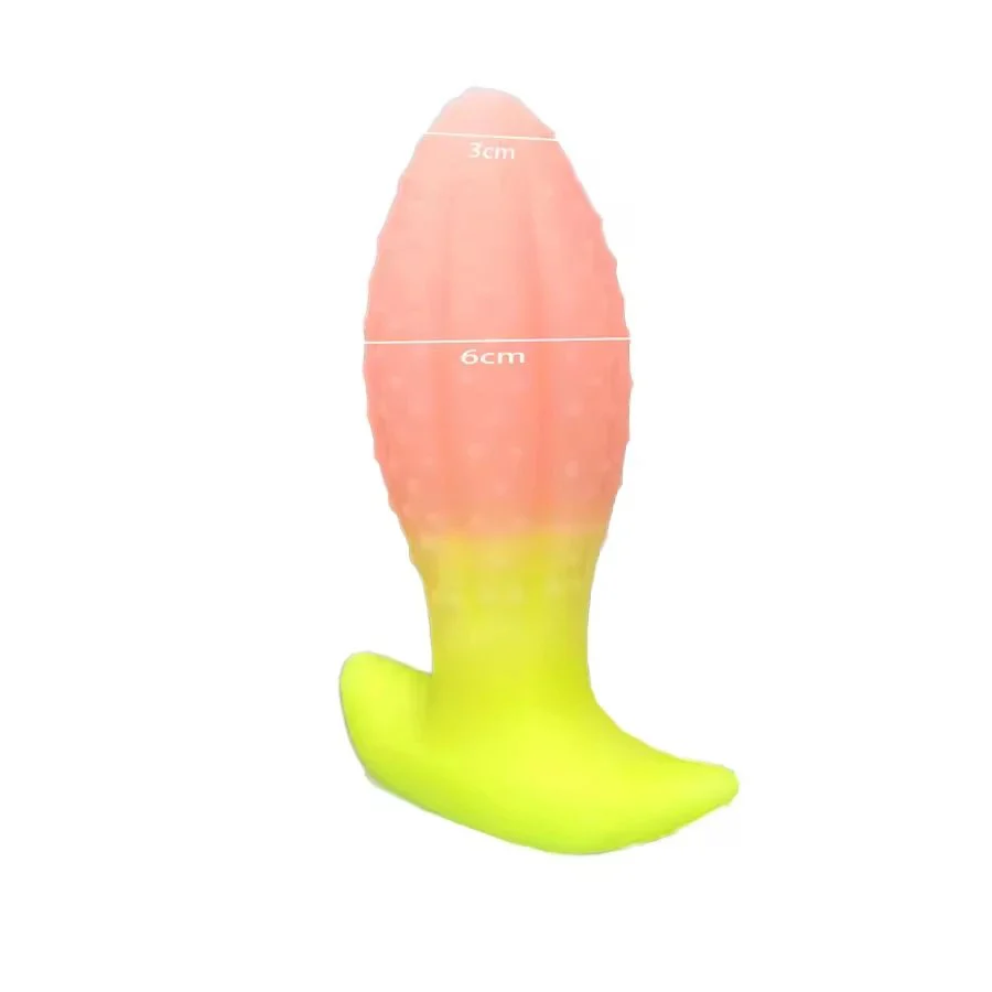 Female Anal Sex Toys Long-Term Wearing Pineapple Silicone Waterproof Eco-Friendly Fun Plug Stimulation Backyard Play