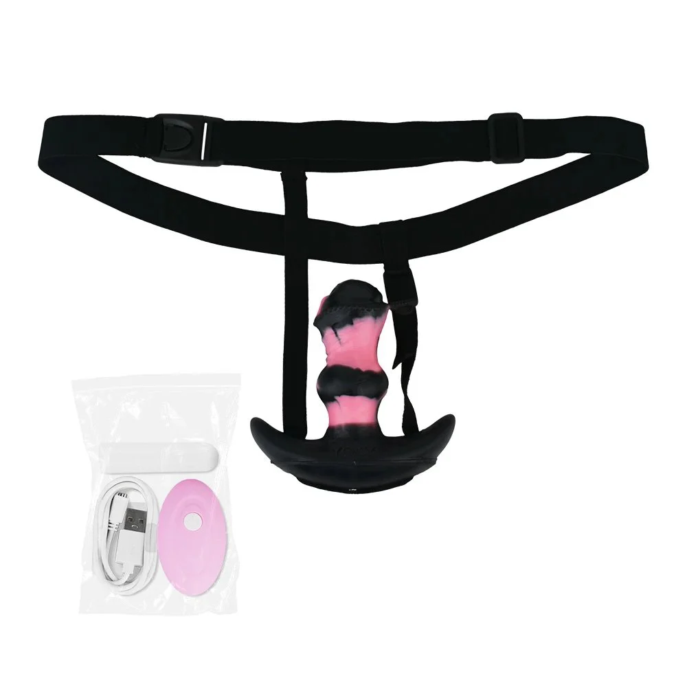 Fetish Multi-Purpose Butt Plug Dildo Unisex Sex Toy Anal Vibration Stimulation Gay Butt Plug Wearable Plush Tail Sex Toy Set
