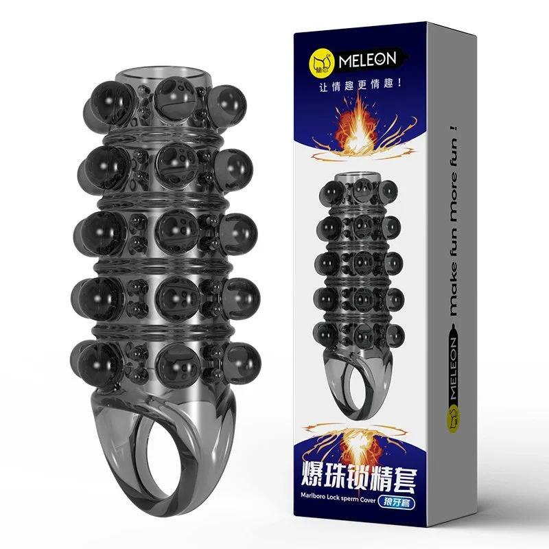 Reusable Soft Rubber Penis Condom Dotted Cock Sleeve