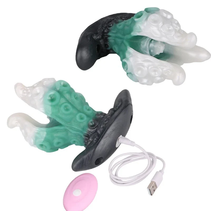 Silicone Anal Plug with Large Tail Size S M L Bondage Gag Wireless Control Strapon Vibrator Flirting Sex Toys