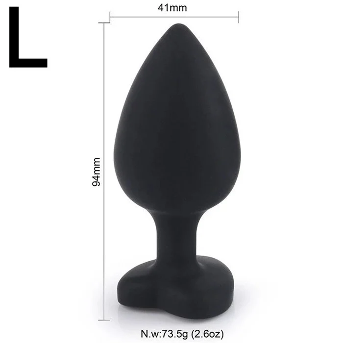 Heart-shaped Silicone Anal Plug and Rear Expansion Toy