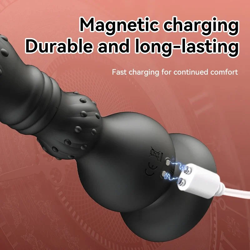 Remote Control Telescopic Silicone Anal Plug Vibrator with 10 Frequency Suction Cup Butt Plug Sex Toys for Women