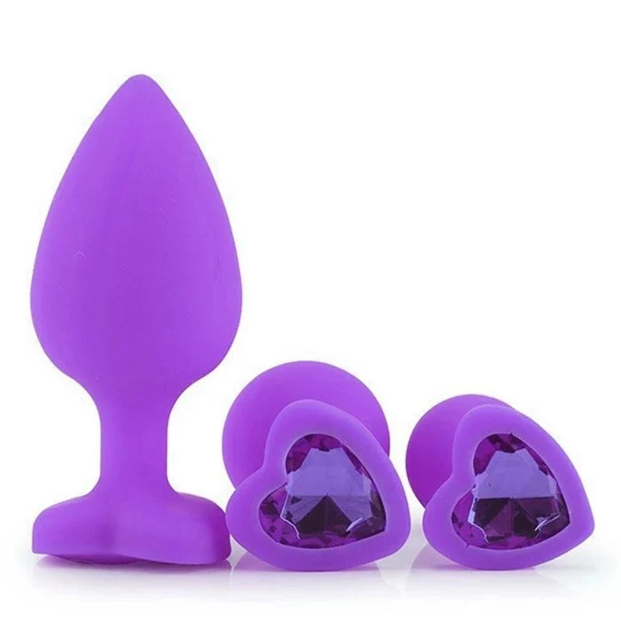 Heart-shaped Silicone Anal Plug and Rear Expansion Toy