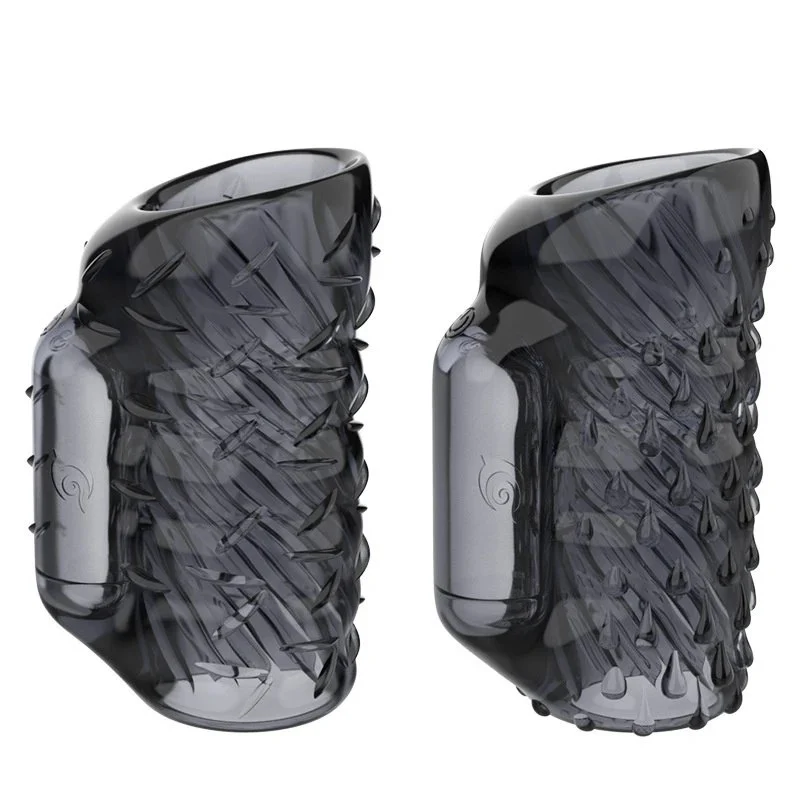 Stretchable Soft TPE Vibrating Penis Sleeve for Men Adult Cock Sleeve Sex Toys