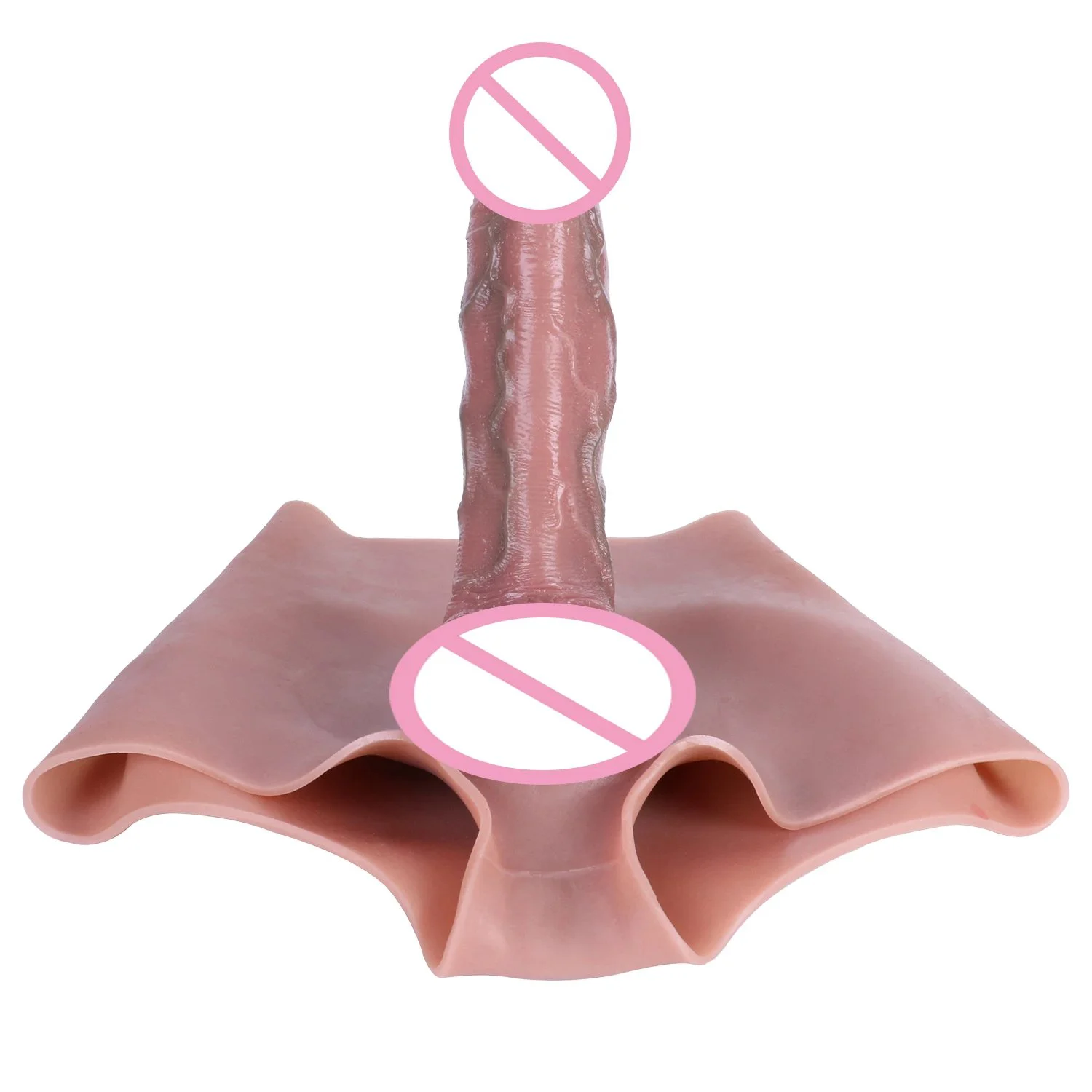 Strap on Realistic Dildo Wearable Hollow Penis for Man Enlarged Sleeve Lesbian Gay Women Men