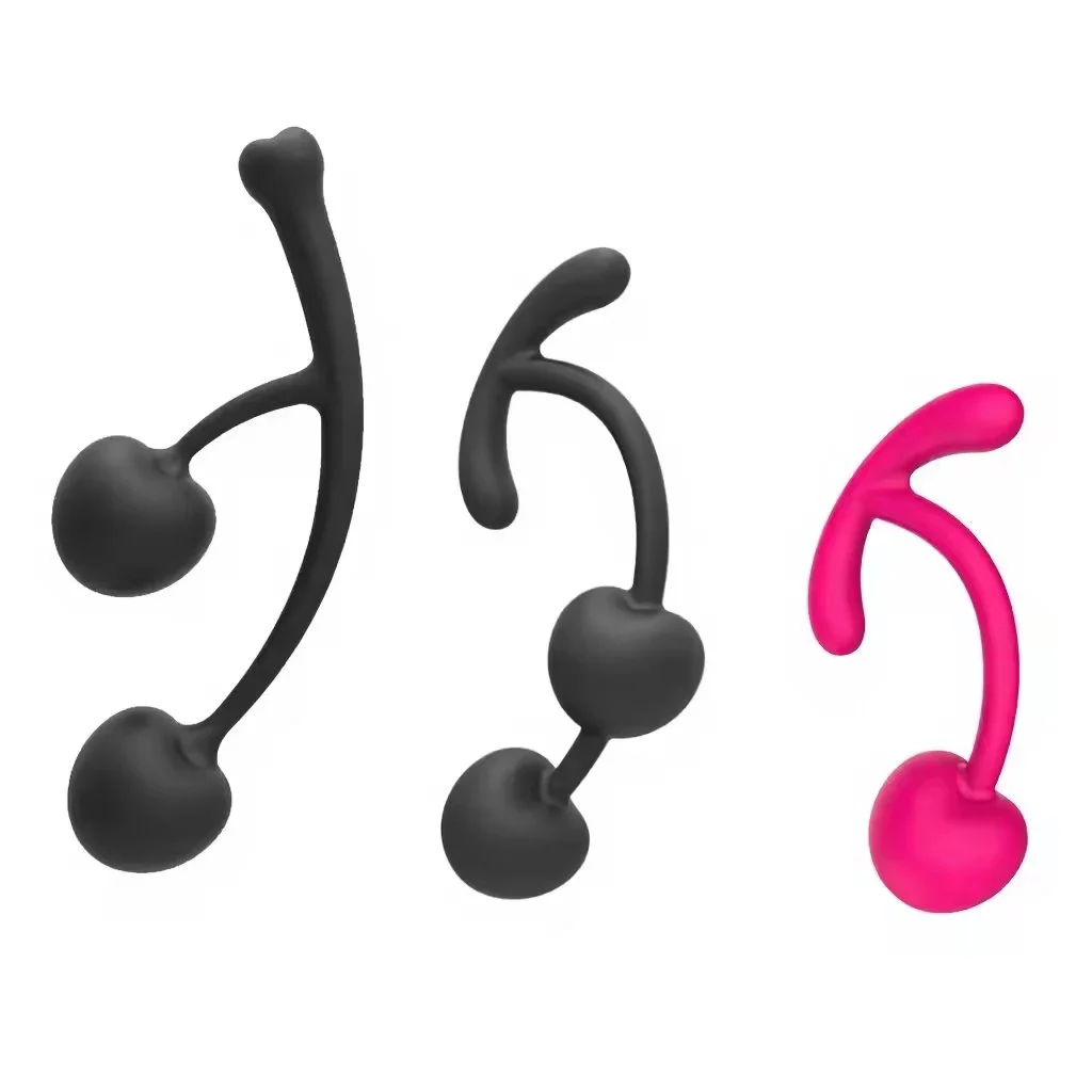 New Cherry Silicone Anal Plug Portable for Men and Women Prostate Use Model