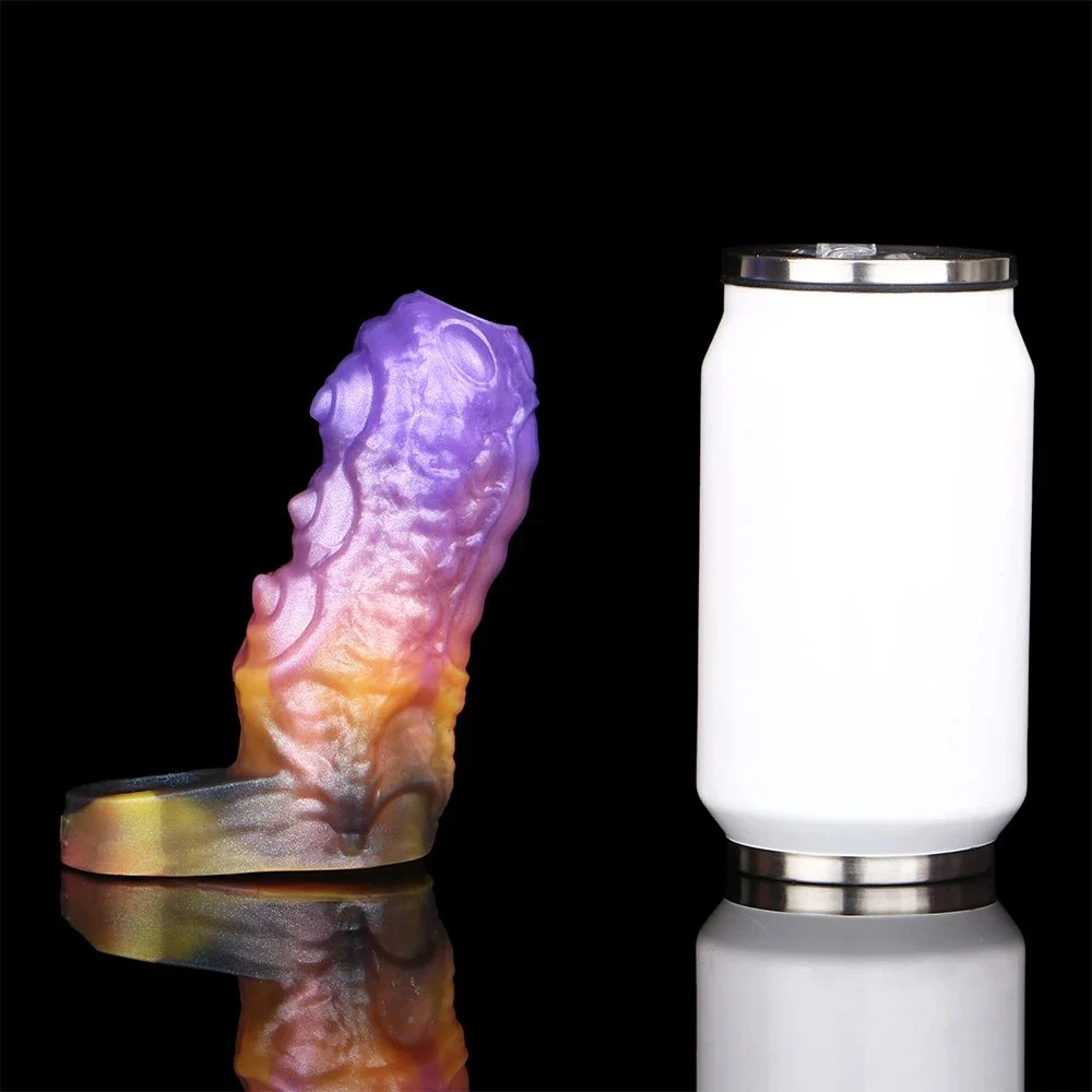 Soft Silicone Penis Enlargement Sleeve Fantasy Monster Dildo Open Male Penis Extender Sex Toys
