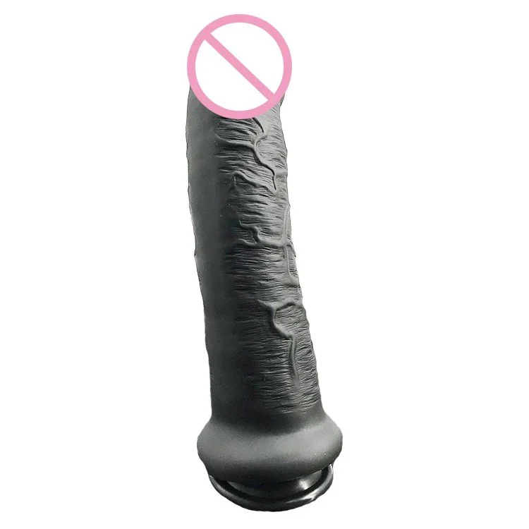 28.5cm 11 5.8cm Huge Anal Butt Plug Flexible Sex Toy Realistic Lifelike Silicone Dildo Black Lengthy Dildo 12 Inch for Men