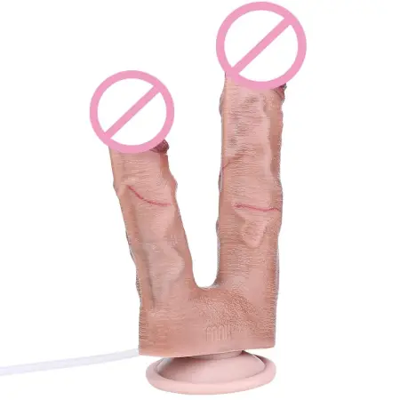 Realistic Double Ended Layer Squirting Dildo for Women or Couples Orgsm Anal Plug Masturbator Device with Strong Suction Cup